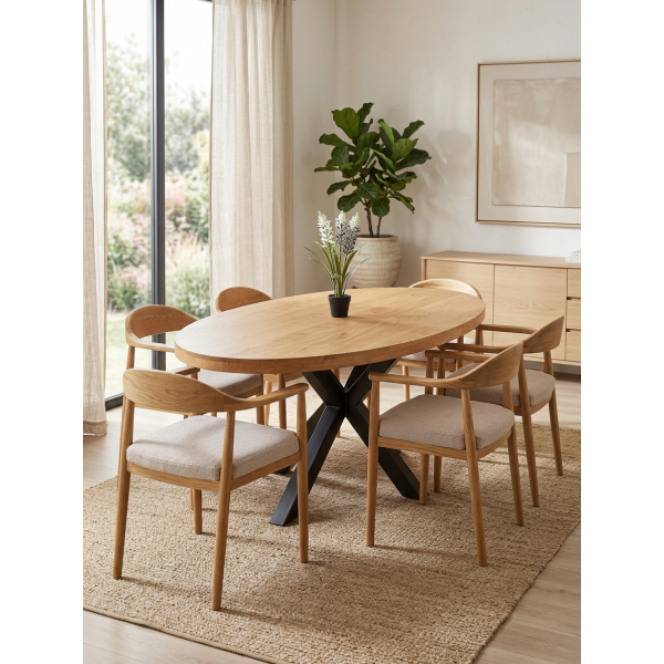 Delta Spider Leg Oval Dining Table